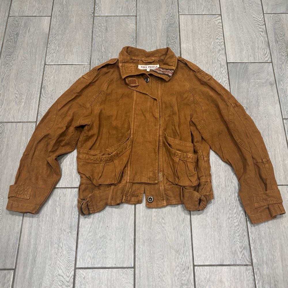 Free People Jayde Safari Bomber Jacket Size XS - Picture 4 of 12